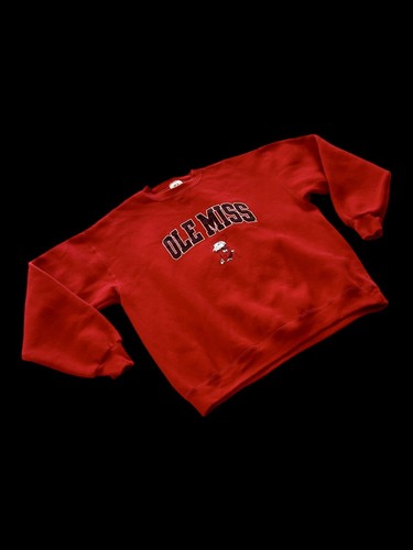 90’s Vintage MJ Soffe Ole Miss Women’s Sweatshirt Sz Small Red Youth XL