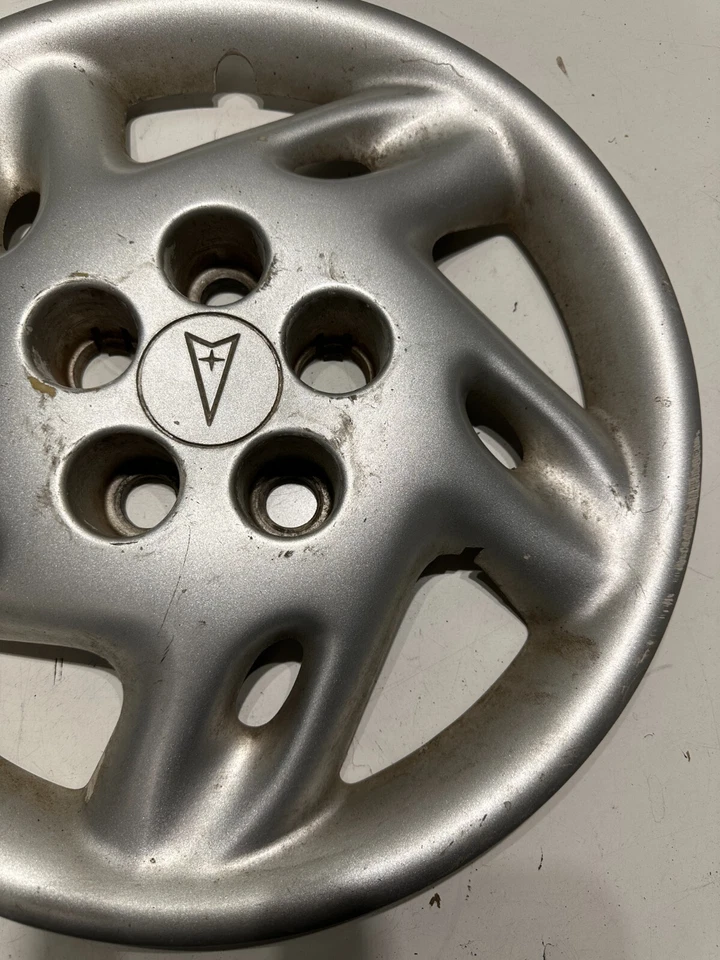 1995-1998 PONTIAC GRAND AM 14" Hub Cap 9592477 OEM SILVER - Image 3 of 4