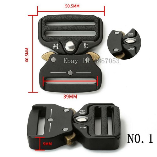 50 52 43 25 32 38mm Tactical Quick Release Men Belt Buckle Military Metal Buckle - Picture 13 of 31