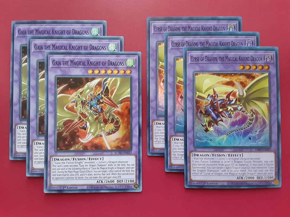 Yugioh Gaia the Dragon Champion Deck 49 Cards Fierce Knight Curse of Dragon Yugi - Image 2 of 4