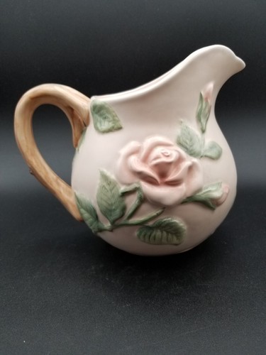 Vintage 1987 Fitz & Floyd Blushing Rose Pitcher 1 1/2 Quarts Hand Painted - Imagen 2 de 9