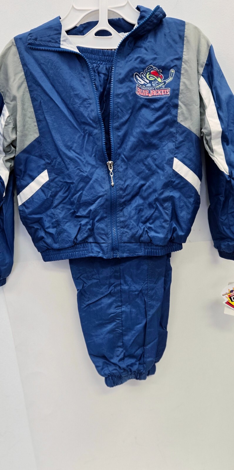 Columbus Bluejackets Hockey Windsuit Mighty Mac Sports Kids Jacket & Pants Sz 7