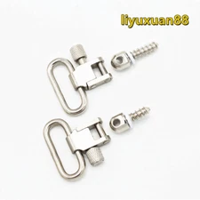 Silver Sling Swivels Set 1.0Inch Sling Swivels with Screws Studs For Rifle Sling