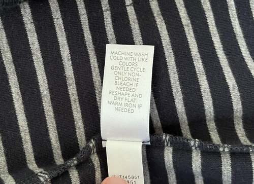 J. Jill Size M Blue Gray Long Sleeve Striped Knit Jacket - Picture 10 of 10