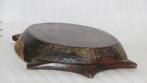 Antique Wooden Dough Kneading Parat Bowl Original Old Hand Carved - Picture 8 of 10