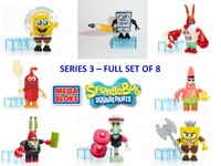 Mega Bloks Spongebob Series 3 Minifigures - Full Set Of 8 Inc Rare Brand Mega Bloks Spongebob Series 3 Minifigures - Full Set Of 8 Inc Rare Brand