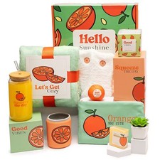 Self Care Package for Women   Thinking of You Self Care Kit, Orange Birthd