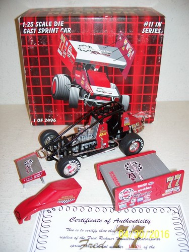 FREDDIE RAHMER 1/25 #77 HAMILTON MOTORSPORTS Sprint Car GMP 1998 - Picture 2 of 2