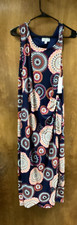 Women NWT "Robert Lee" multicolor, sleeveless long wrap dress. Size L. Reg.86.00