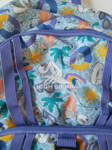 High Sierra Wilder 2.0 Neu mit Etikett Wasserabweisend Lavendel Sommer Print Rucksack - Bild 3 von 12