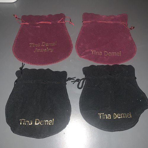 Lot of 4 Tina Demel Dust Bag Drawstring Pouch for Jewelry 5.5x5.5” - Picture 2 of 8
