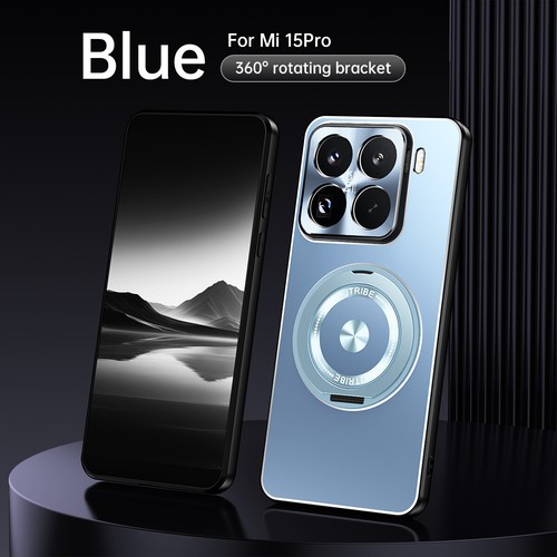 For XiaoMi 15 Pro, Luxury Magnetic Hybrid Armor Ring Metal back Stand Cover Case - 第 16/17 張圖片