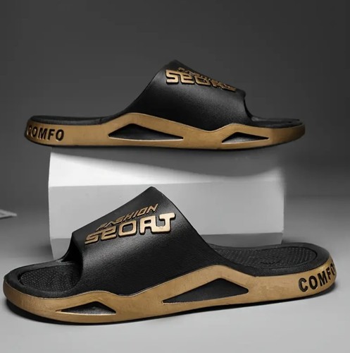 Mens Sandals Flip Flops Slip-On Sliders Gym Shoes Summer Holiday Beach Pool New - Picture 45 of 50
