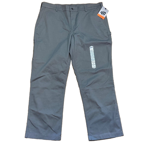 Duluth Mens 40 Grit Flex Twill Slim Fit Khaki Pants Grey Size: 40x30 NWT! - Picture 1 of 7