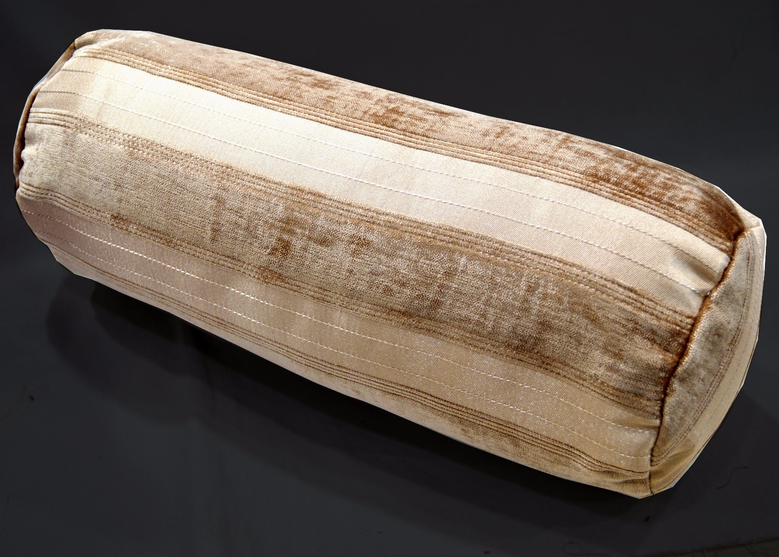 vb11g Light Brown Pale Brown Taupe Cotton Blend Bolster Neck Roll