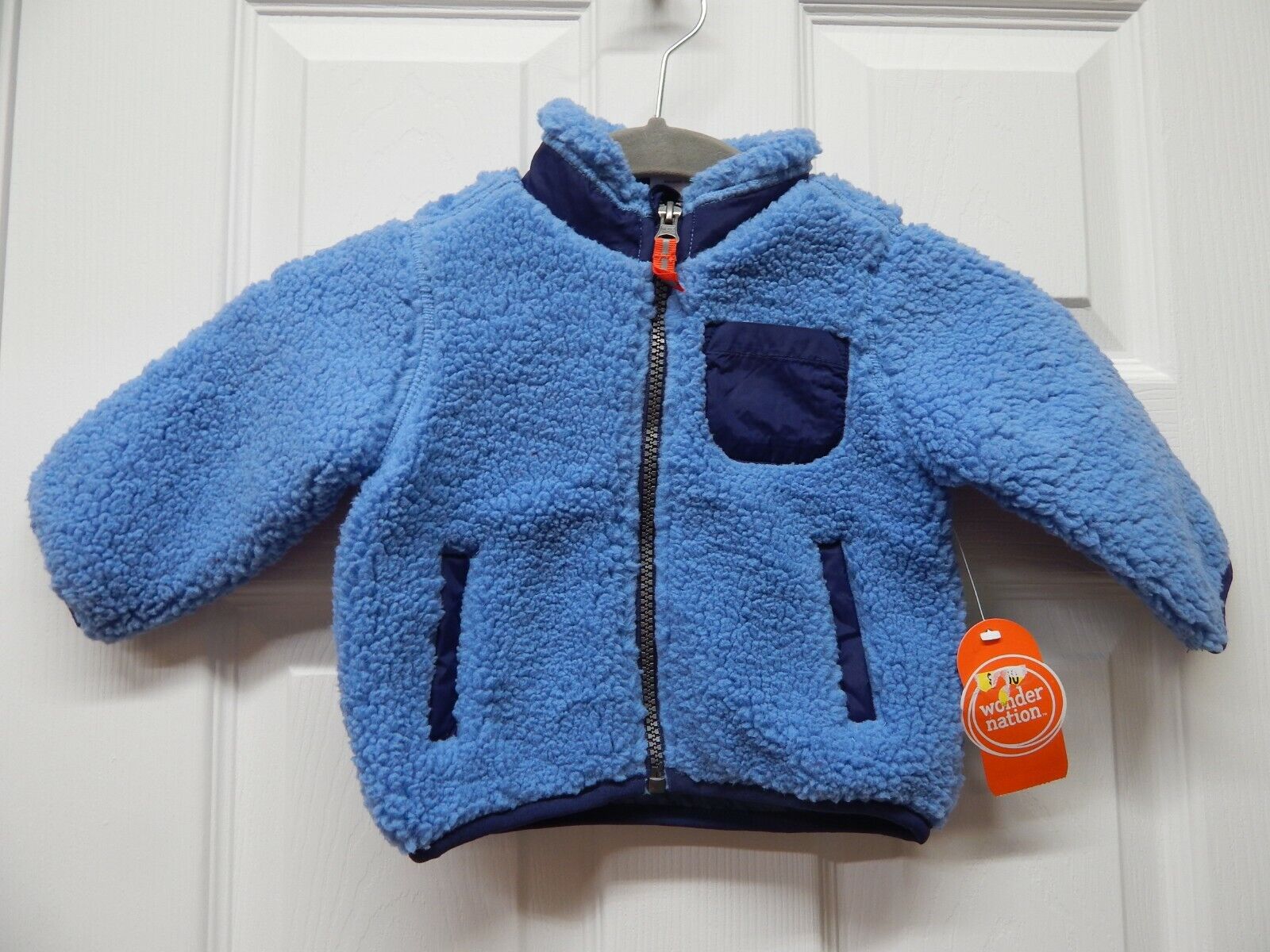 Ranking Outlet ☆ Free Shipping integrated 1st place Wonder Nation Sherpa Winter -Blue-3-6 Jacket Months-NWT