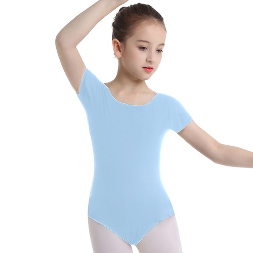 3-12 Girls Ballet Dance Leotard Gymnastics Bodysuit Stretchy Basic Jumpsuit - Picture 36 of 78