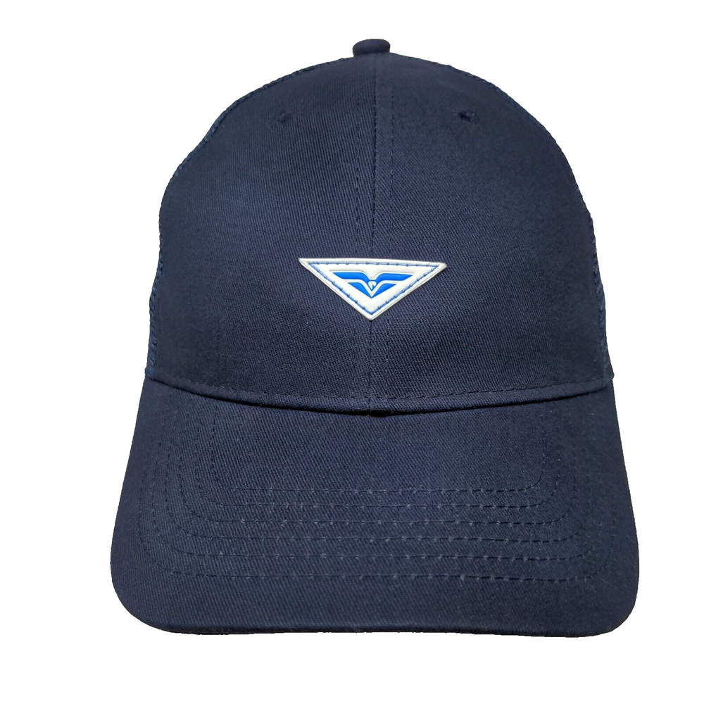 Cutwater Snapback Trucker Hat Blue OSFM Adjustable Patch Mesh Back 6 Panel