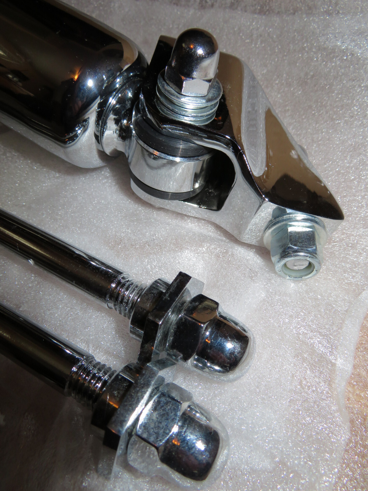 NEW DNA CHROME SPRINGER FRONT END FORK SHOCK ABSORBER KIT BOBBER