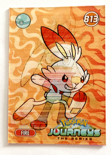 2024 POKEMON 3D Galactic Card #23 SCORBUNNY RABOOT CINDERACE Peru Lenticular - 第 1/4 張圖片