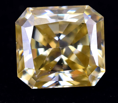 Lab-Grown Diamond 2.55 Ct Intense Yellow CVD ,Asscher, Clarity VVS1 - Certified - Picture 2 of 9