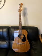 VINTAGE FENDER NEWPORTER MAHOGANY ACOUSTIC GUITAR