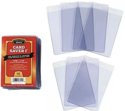 sgc graded card sleeves for sale Cardboard Gold Card Saver 1 ☆ 10 COUNT Brand New PSA BGS SGC Grading  Sleeves NEW 98781072217| eBay