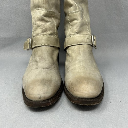 Stivali da equitazione donna Independent Boot Company in pelle color crema taglia 6,5 - Foto 7 di 12