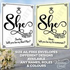 Will you be my Best Man Card Groomsman Usher She Made Me Send Envelope Wedding