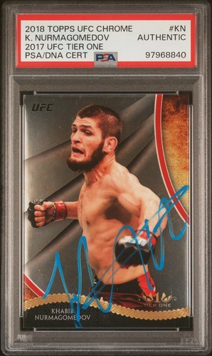 Carte UFC Signée Khabib Nurmagomedov 2018 Topps - Authentifiée Beckett BAS | Carte De Collection MMA