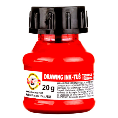 Zeichen-Tusche technische Tusche rot '' KOH-I-NOOR'' wasserfest 1 kg 55,50 