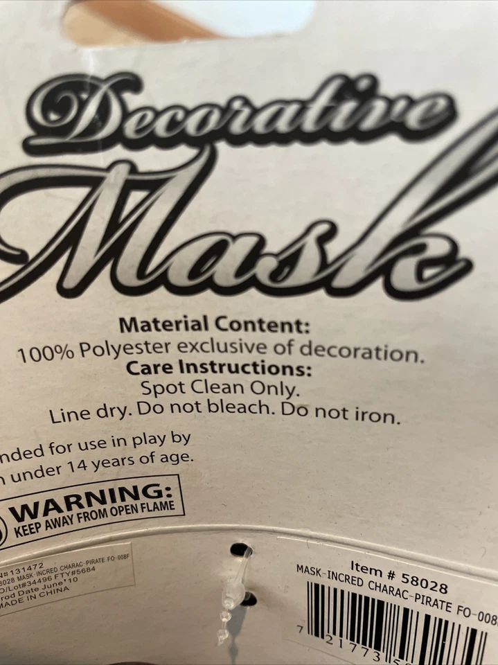 Pirate Masquerade Headband  Buccaneer Half Mask, Feathers Sequin, - Image 4 of 4