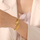 <!--F#f_0-->2025 New Design Leaves Bangle Adjustable Bangle Stainless Steel Bangle<!--F/-->