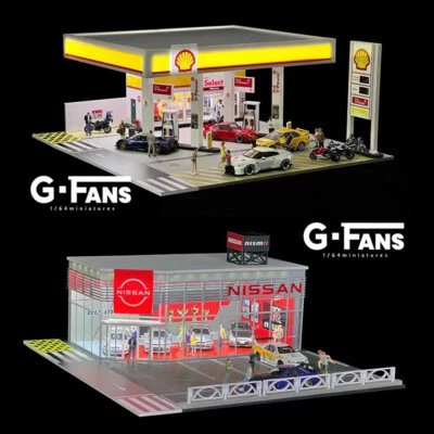 G-Fans 1:64 Assemble Diorama LED Model Car Parking Garage