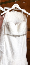 size 8 strapless sweetheart lace wedding dress