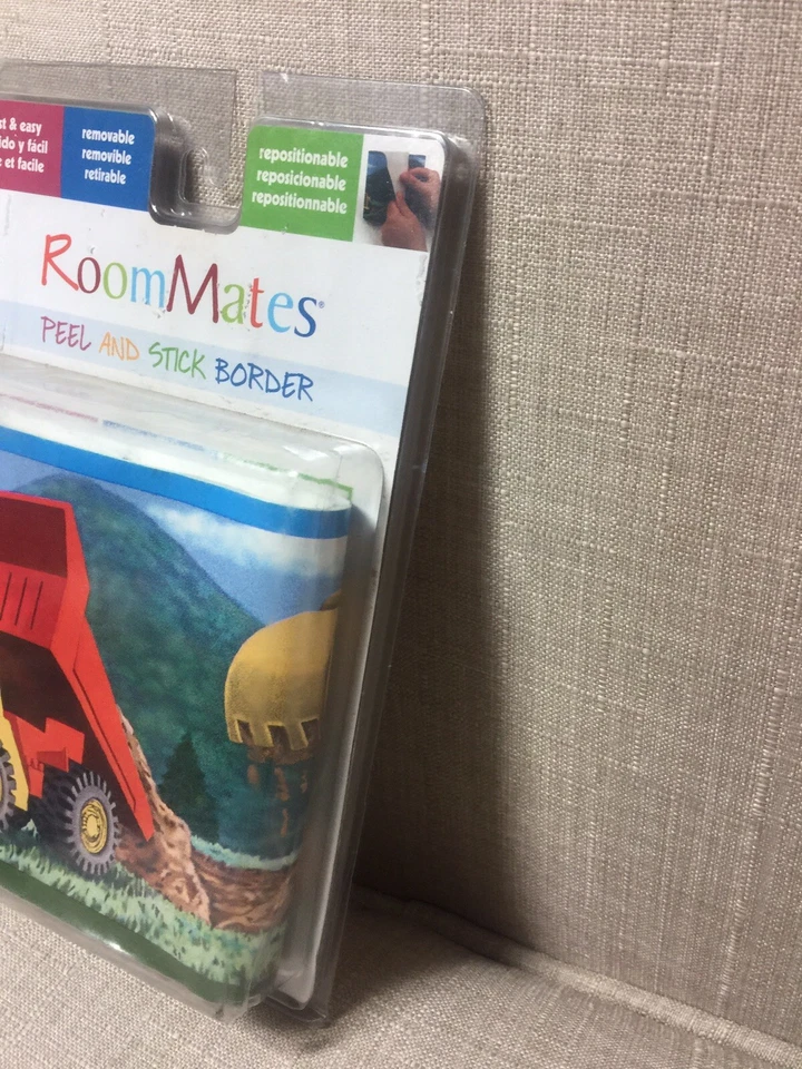 EN CONSTRUCCIÓN Pelar y Pegar PAPEL PINTADO BORDE Niños Camiones Volquete Dozer Decoración Foto 2 de 4