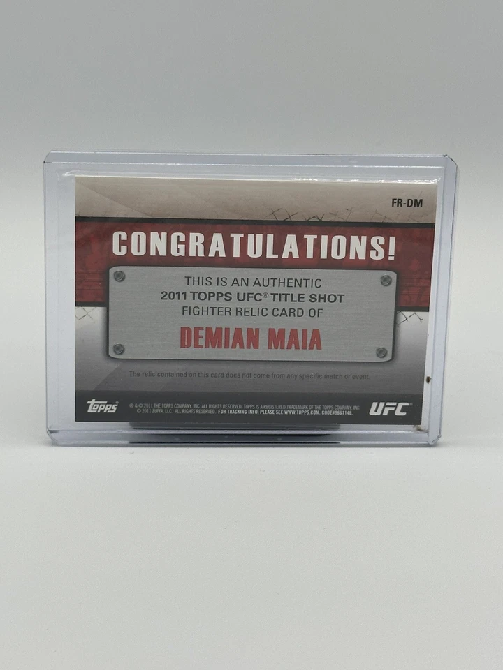 2011 Topps UFC Title Shot Fighter Relics Demian Maia #FR-DM - Image 2 of 2