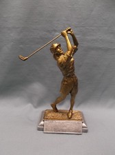 large Female GOLF trophy gold resin decorative base RF1140