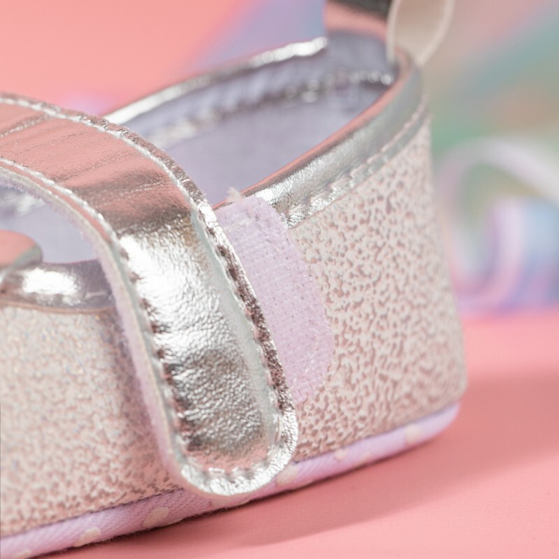 PANTOFOLA D’ORO Scarpe Principesse Neonato Suole Morbide Antiscivolo Neonati Fiocco Prewalkers Festa