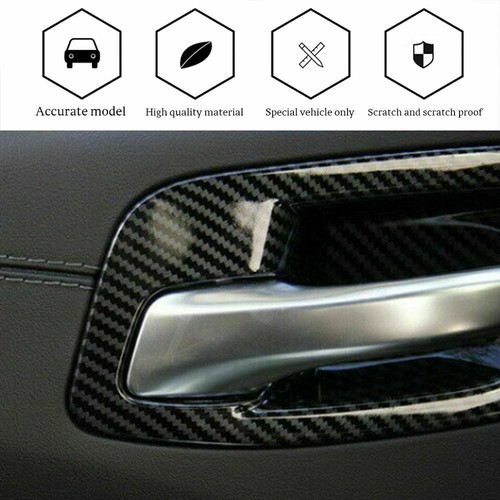 Carbon Fiber Inner Door Handle Bowl Cover For Dodge Charger /Chrysler 300C 11-22 - Bild 4 von 8