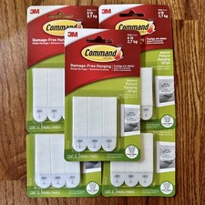 Lot Of 5 packs 3M Command Damage-Free Medium Picture Hanging Strips 17201-ES