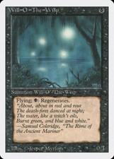 MTG Magic the Gathering Will-o'-the-Wisp (137/306) Revised Edition LP