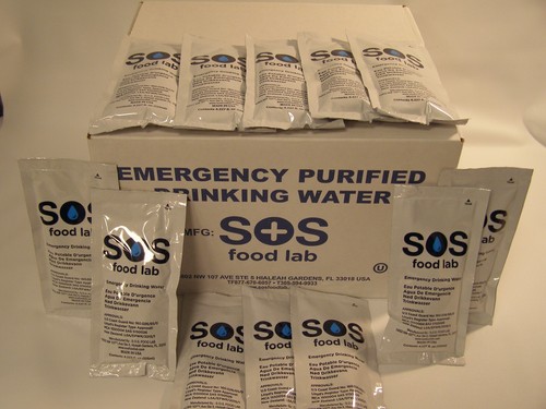 SOS Notfall Trinkwasser (64 Pakete mit 4,227 flüssigen Unzen)32 Tage Überlebensrationen - Bild 1 von 2