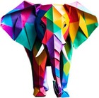 decoration Origami Elephants Wall Art