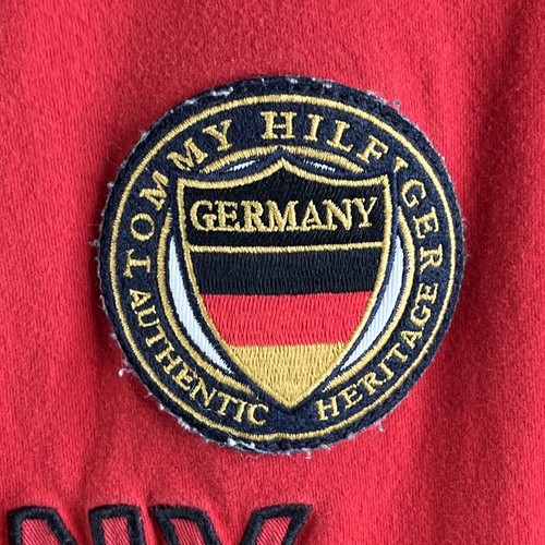 Tommy Hilfiger Germany Shirt Men XL Multicolor Embroidered Logo 100% Cotton 2014 - Picture 6 of 12