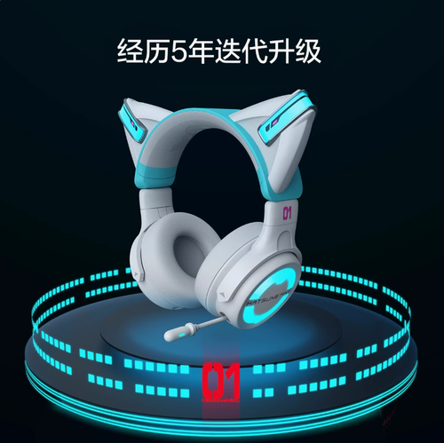 Hatsune Miku YOWU Limited Edition Cat Ear Vocaloid Bluetooth Headphones - Picture 2 of 9