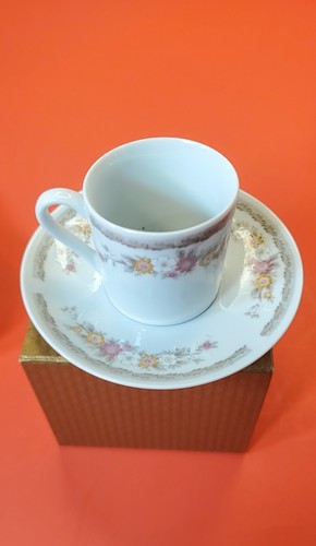 FINE PORCELAIN 12 PC, Espresso/Demitasse COFFEE & CUP SAUCER SET ,IMAGINATION . - Picture 10 of 14