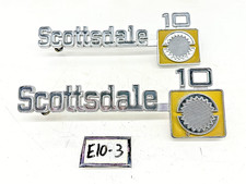 Oem 1973 - 1980 Chevy Truck Scottsdale 10 Fender Emblem Pair 349690 E10-3