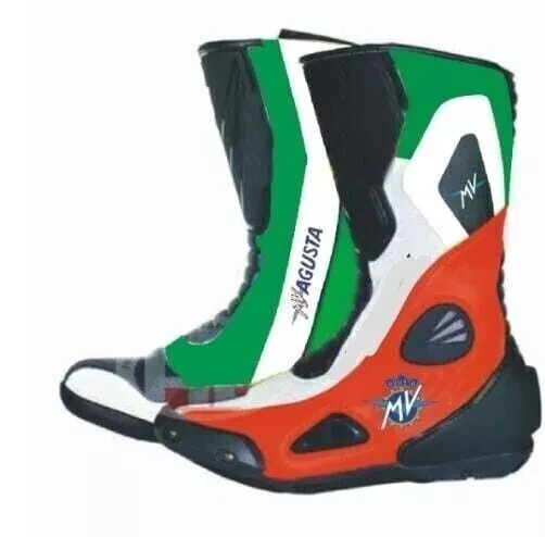 Bottes de moto en cuir avec protections renforcées homme MV Agusta coloris noir