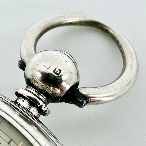 Antiguo reloj de bolsillo Fusee con caja de plata - Londres 1877 RJP - D & M Hyams - Imagen 10 de 18